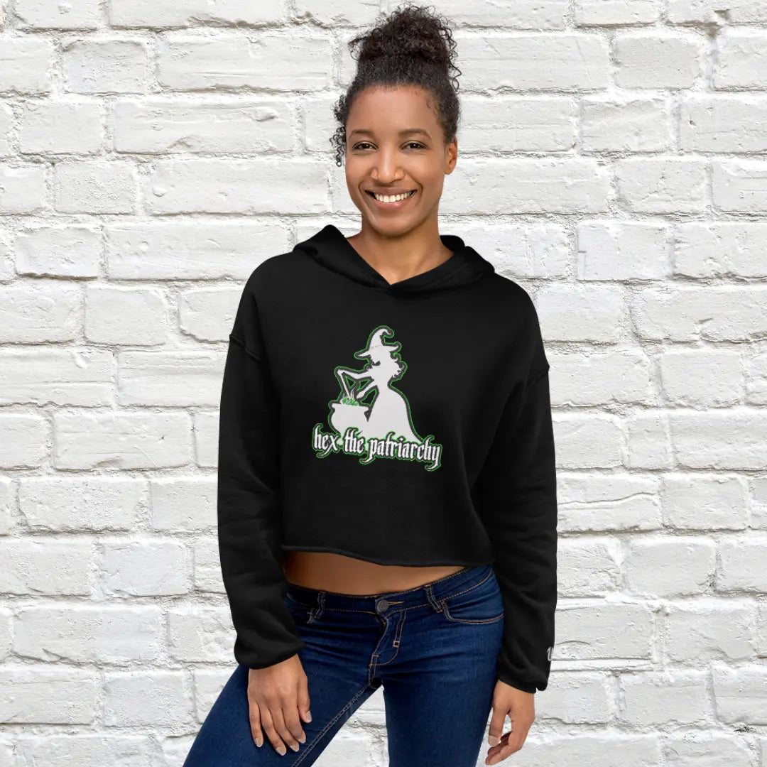 Hex the Patriarchy Crop Hoodie The Willows