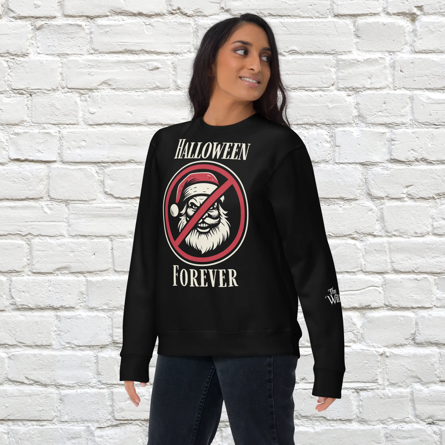 Halloween Forever Unisex Christmas Crewneck Sweatshirt The Willows