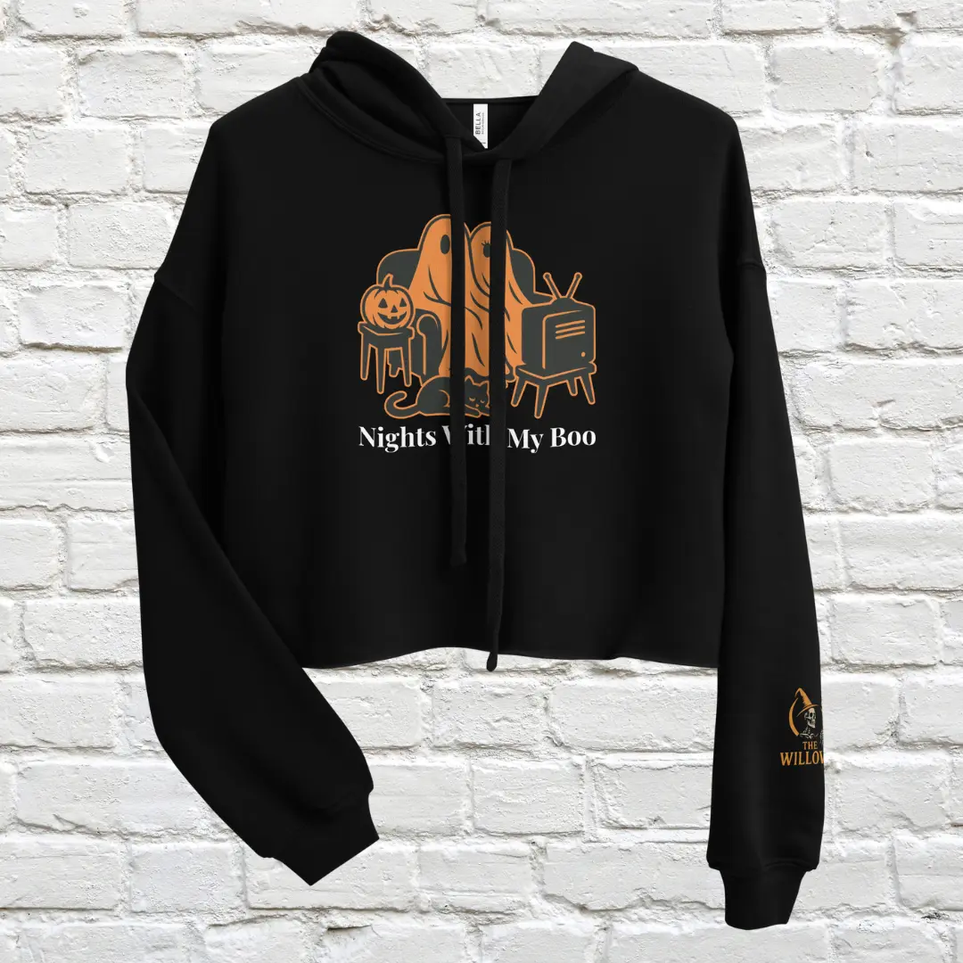 Nights With My Boo Crop Hoodie image 4
