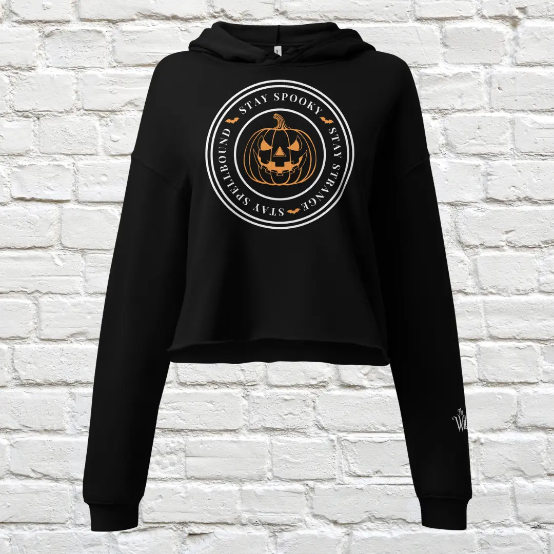 Pumpkin Stamp Crop Hoodie image 6