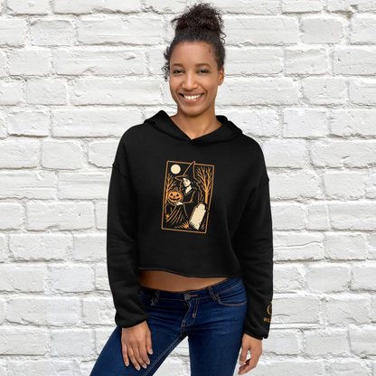 Cemetery Witch Crop Hoodie image 2