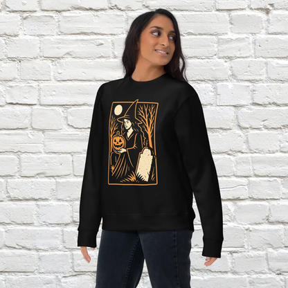 Cemetery Witch Crewneck Sweatshirt image 4