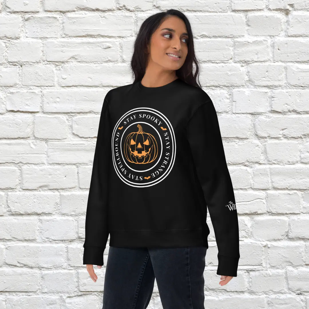 Pumpkin Stamp Unisex Crewneck Sweatshirt The Willows