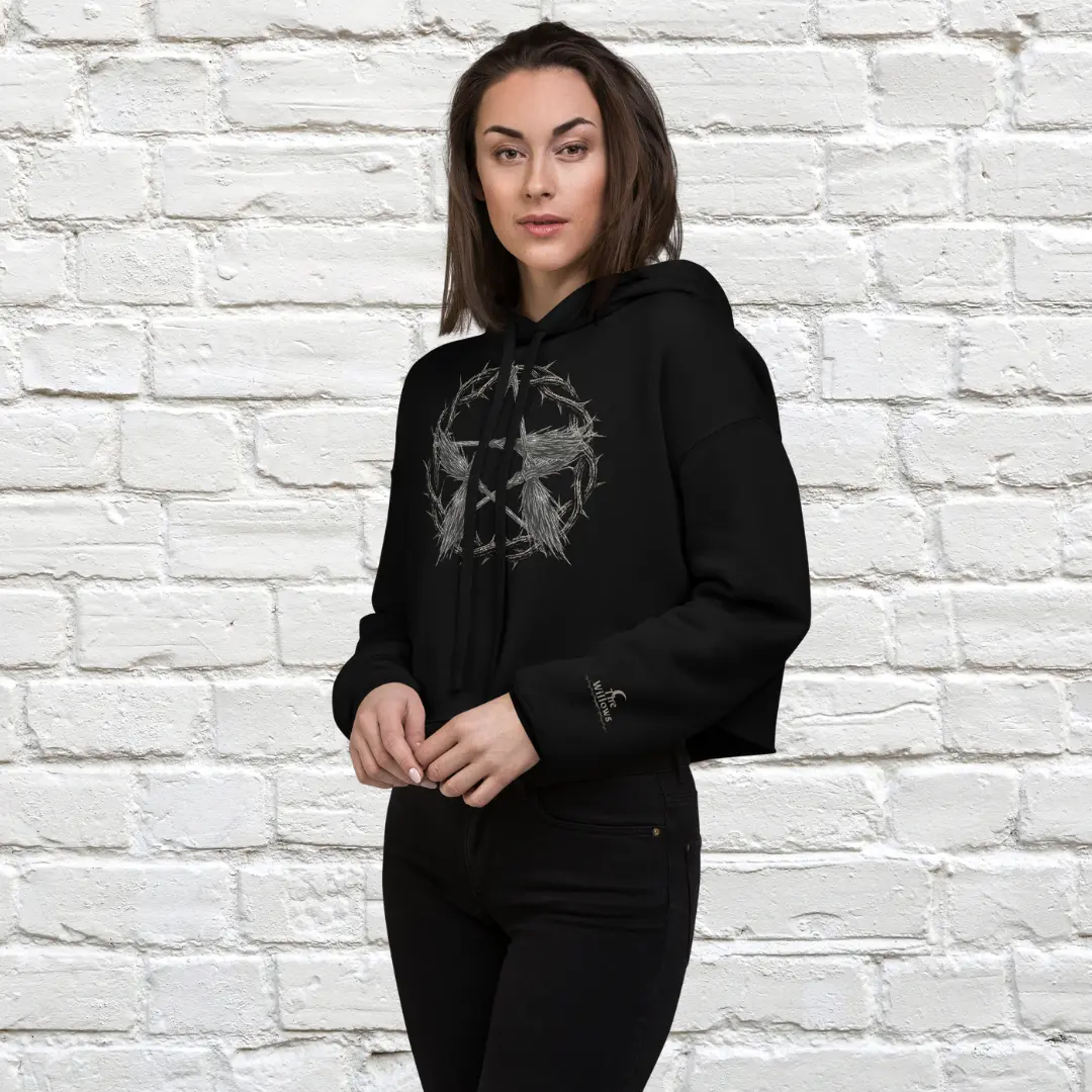 Broom Pentacle Crop Hoodie image 3