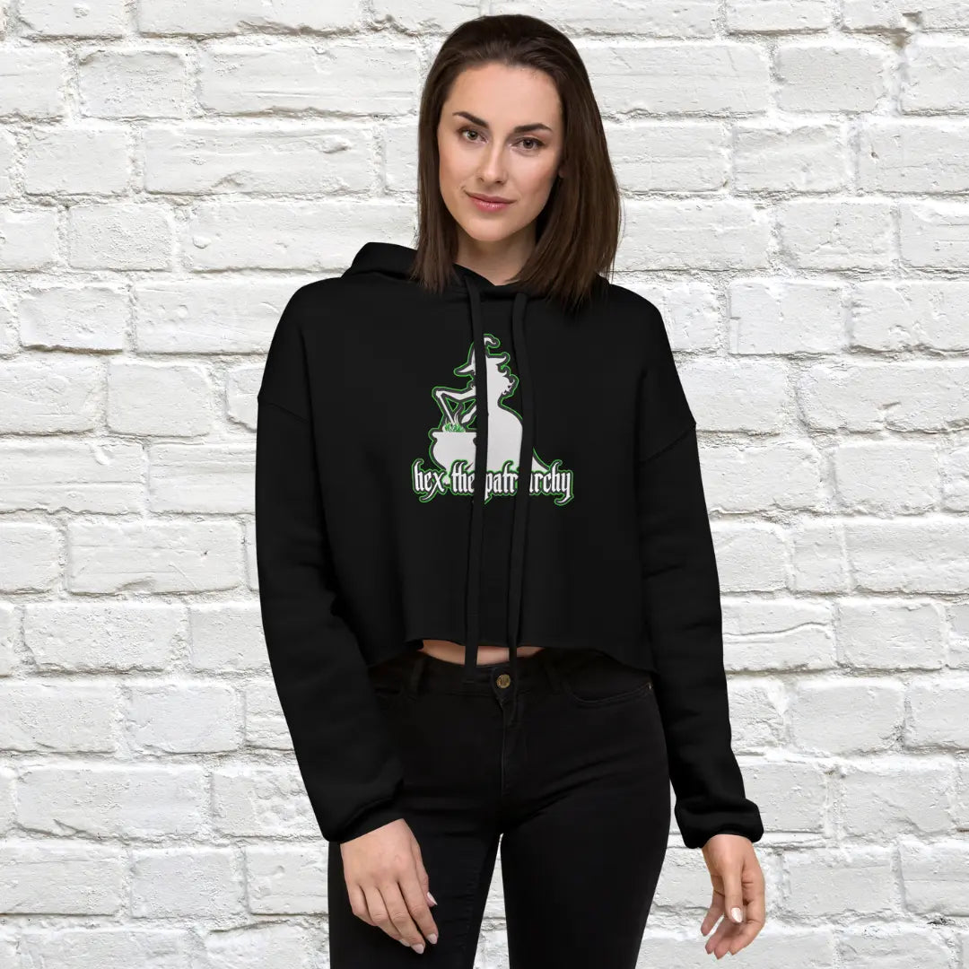 Hex the Patriarchy Crop Hoodie The Willows