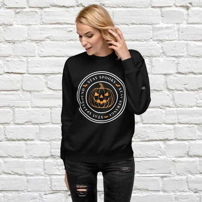 Pumpkin Stamp Unisex Crewneck Sweatshirt The Willows