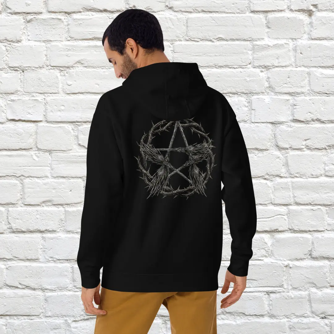 Broom Pentacle Unisex Hoodie image 2