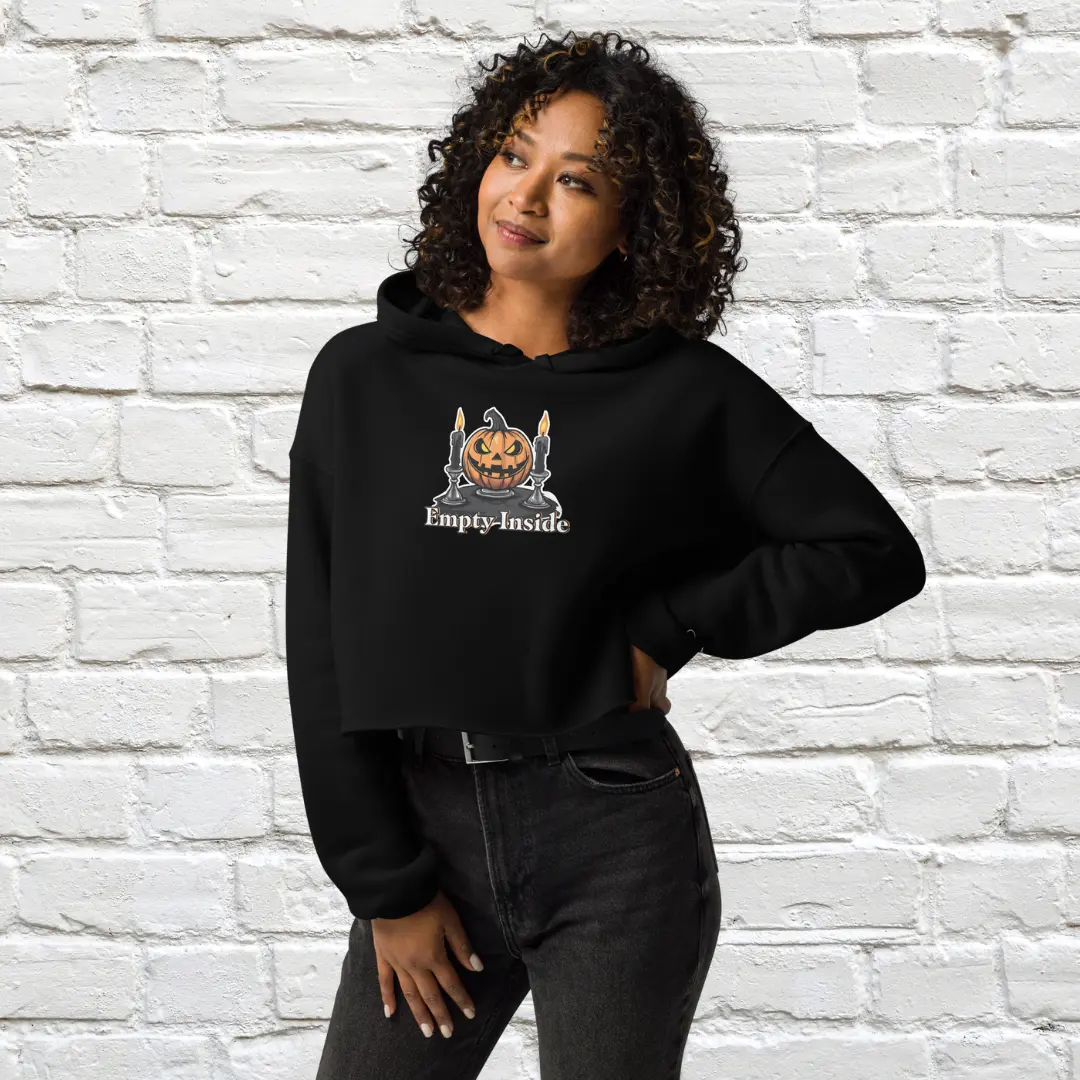 Empty Inside Crop Hoodie image 0