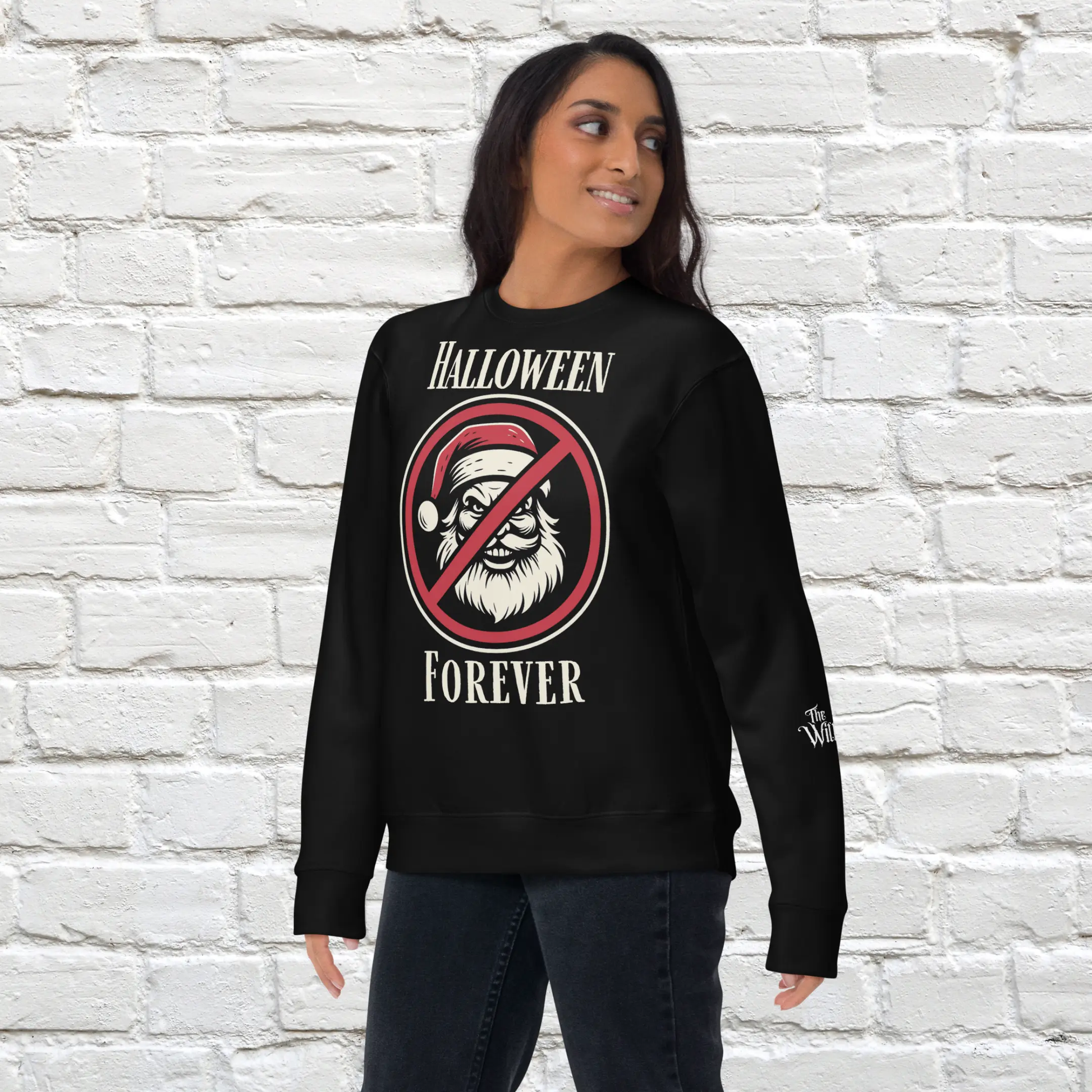 Halloween Forever Unisex Christmas Crewneck Sweatshirt The Willows