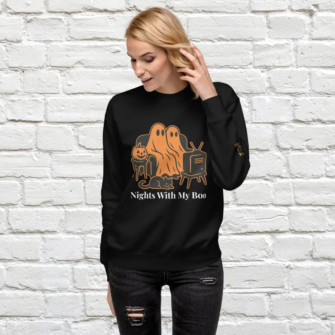 Nights With My Boo Unisex Crewneck Sweatshirt The Willows