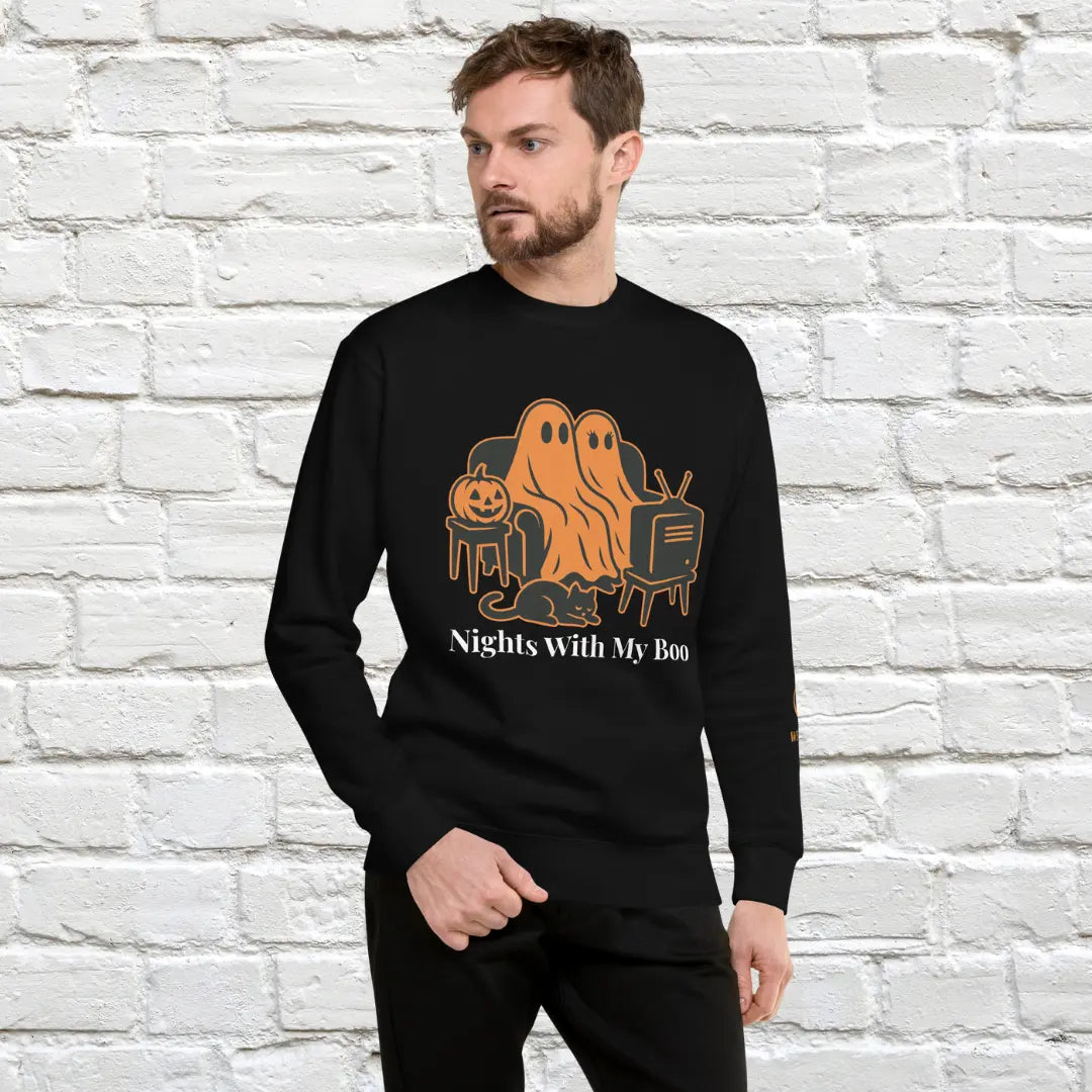 Nights With My Boo Unisex Crewneck Sweatshirt The Willows