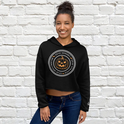 Pumpkin Stamp Crop Hoodie image 2
