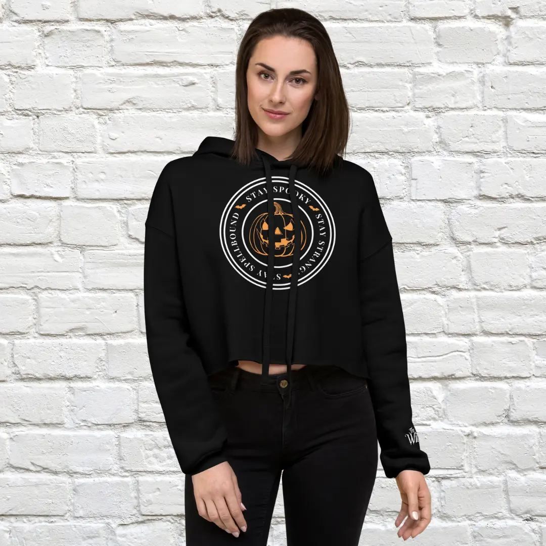 Pumpkin Stamp Crop Hoodie image 0