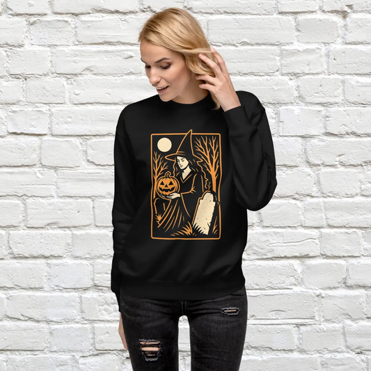 Cemetery Witch Crewneck Sweatshirt image 0