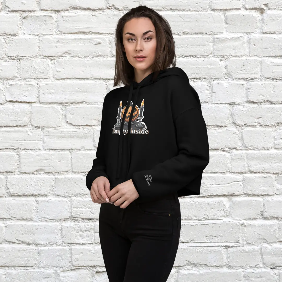 Empty Inside Crop Hoodie image 2