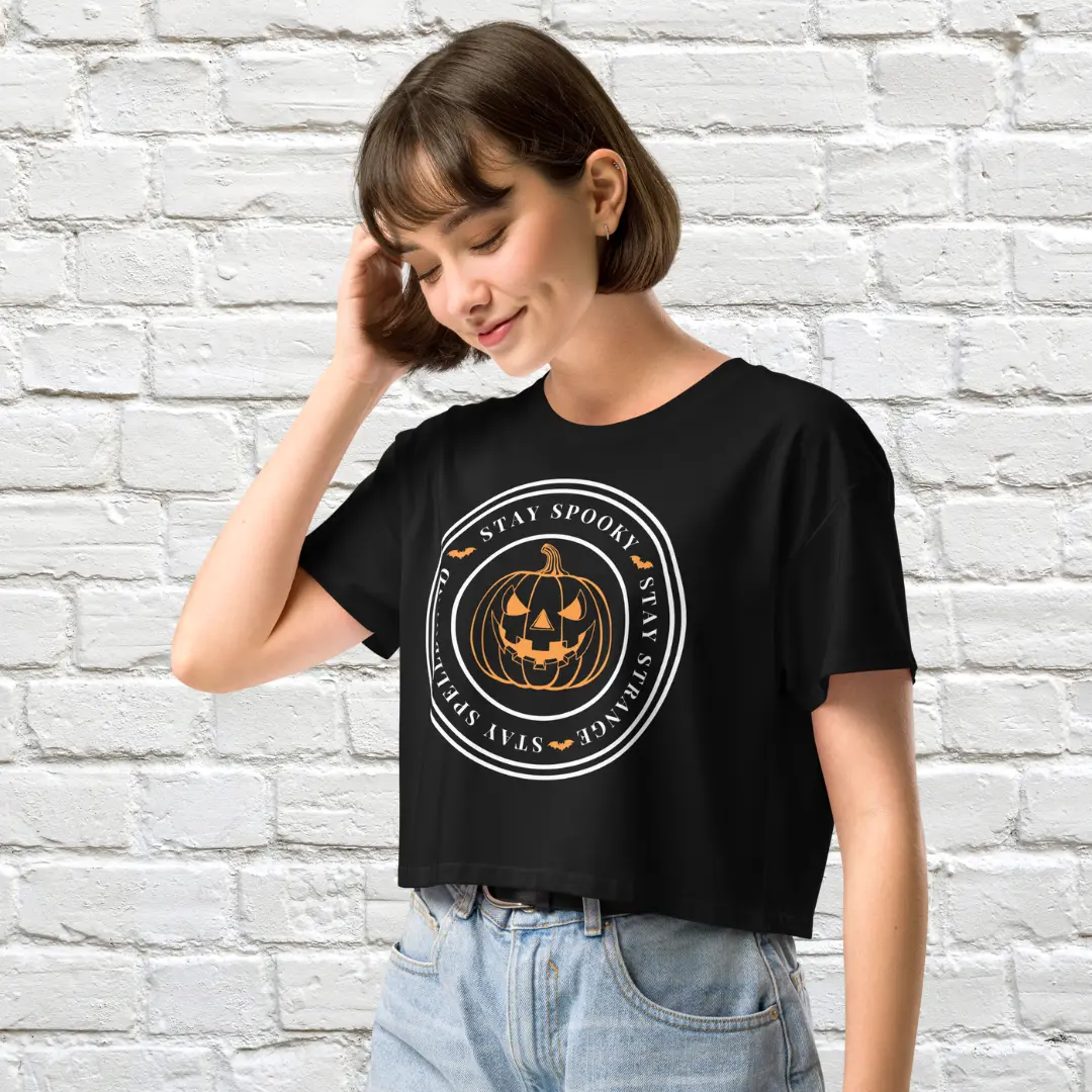 Pumpkin Stamp Crop Top image 1