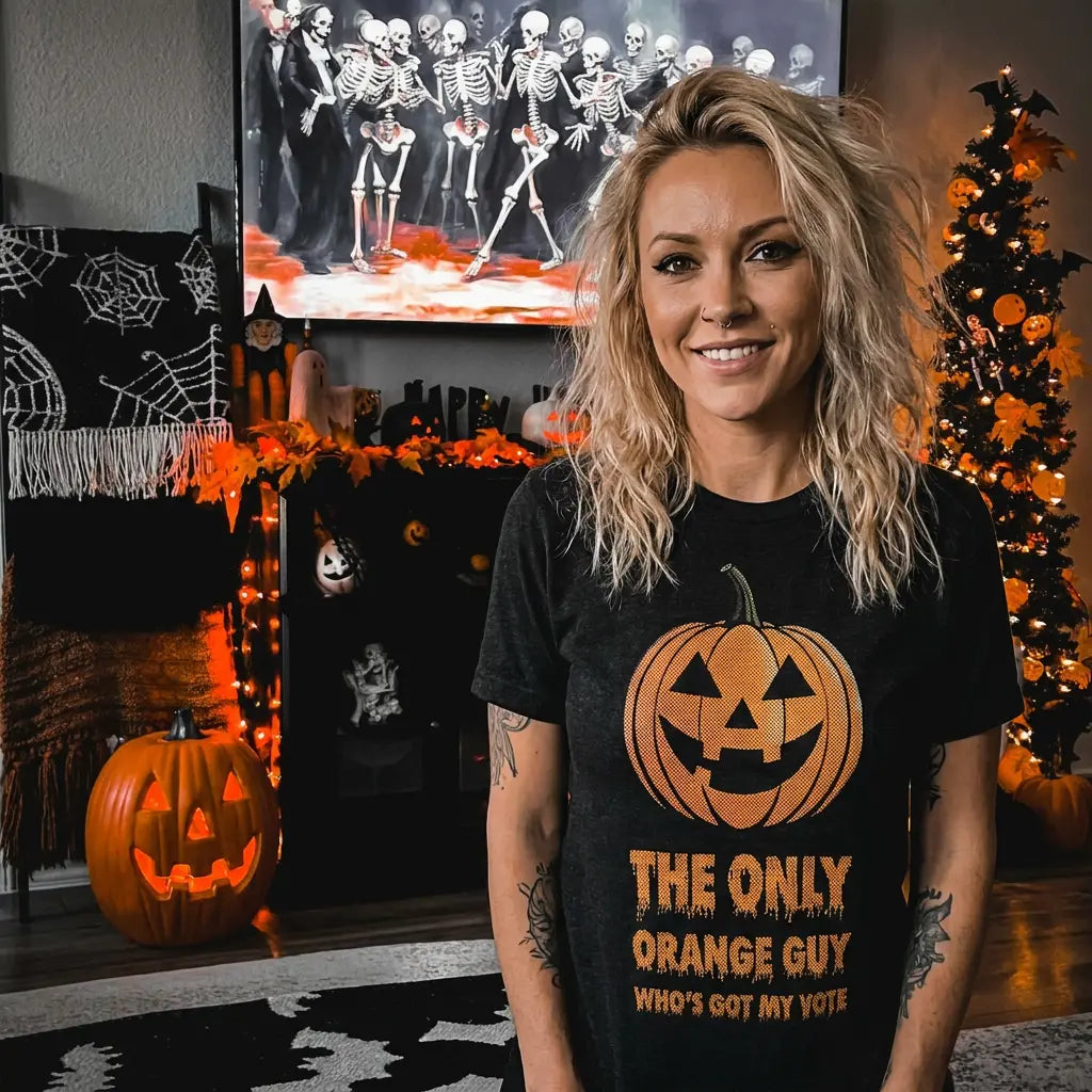 The Only Orange Guy Who's Got My Vote – Funny Halloween Pumpkin T-Shirt FREE SHIPPING The Willows
