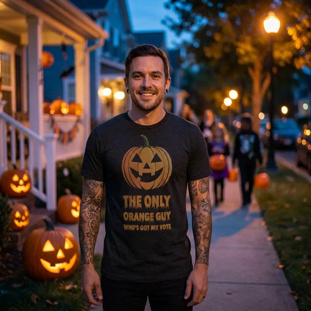 The Only Orange Guy Who's Got My Vote – Funny Halloween Pumpkin T-Shirt FREE SHIPPING The Willows