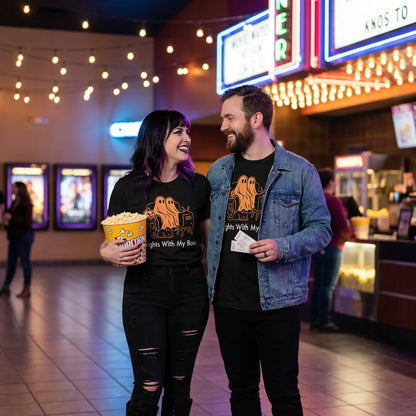 Nights With My Boo – Cute Couple Ghost Halloween T-Shirt The Willows